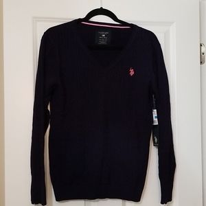 U.S. Polo Assn. Navy V-neck sweater, XL